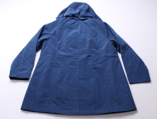 Fleet Street Women's Petite Zip Up Short Trench Rain Coat NC3 Navy Size PM NWT - Picture 5 of 6