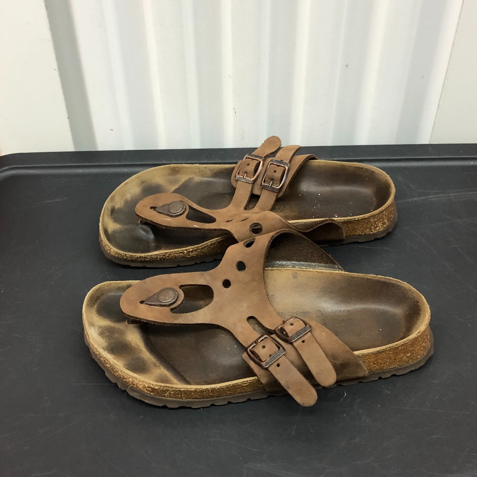 Birkenstock Tatami Womens T Strap Sandals Size 6 Us Brown Leather Soft  Footbed | eBay