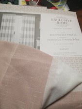Exclusive Home Curtains Darma Sheer Linen Rod Pocket Pair 50x96 blush