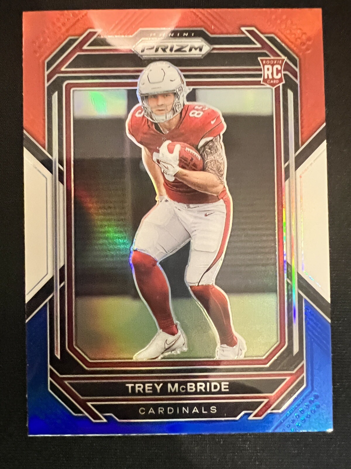 2022 PANINI PRIZM #327 TREY McBRIDE ROOKIE RED/WHITE/BLUE PRIZM CARDINALS RC