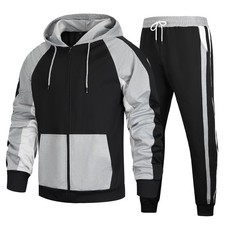Track Suits Mens Long Sleeve Full-Zip Running Jogging Sports Sweatshirts and ...