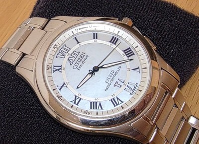 Citizen Exceed H430-T005675 Roman Numeral Radio Solar Watch