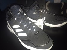 Mens Adidas Icon 7 Mid Baseball Cleats Black White Silver S23886 Size 13