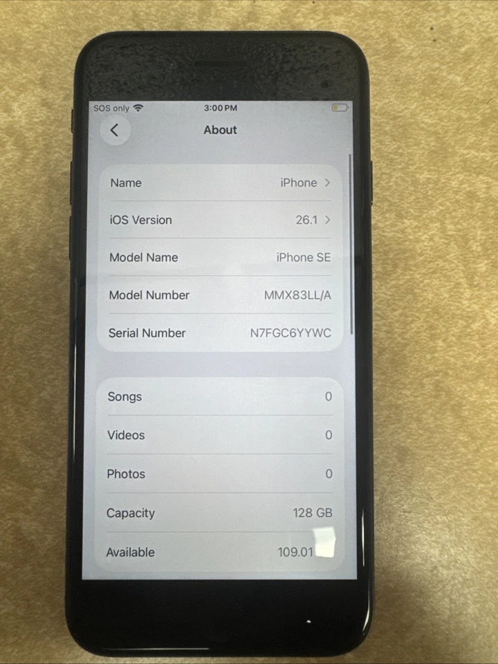 Apple iPhone SE MMX83LL/A 128 GB iOS 26.1 Foto 2 de 4