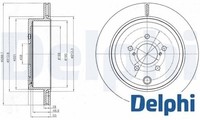 2X Bremsscheibe Delphi BG4288 2 Bremsscheiben Hinterachse Hinten