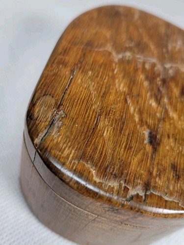 Trinket Box Jewellery Wood Reclaimed Oak Beam 200 Years Old Lined Base Rare - Picture 8 of 14