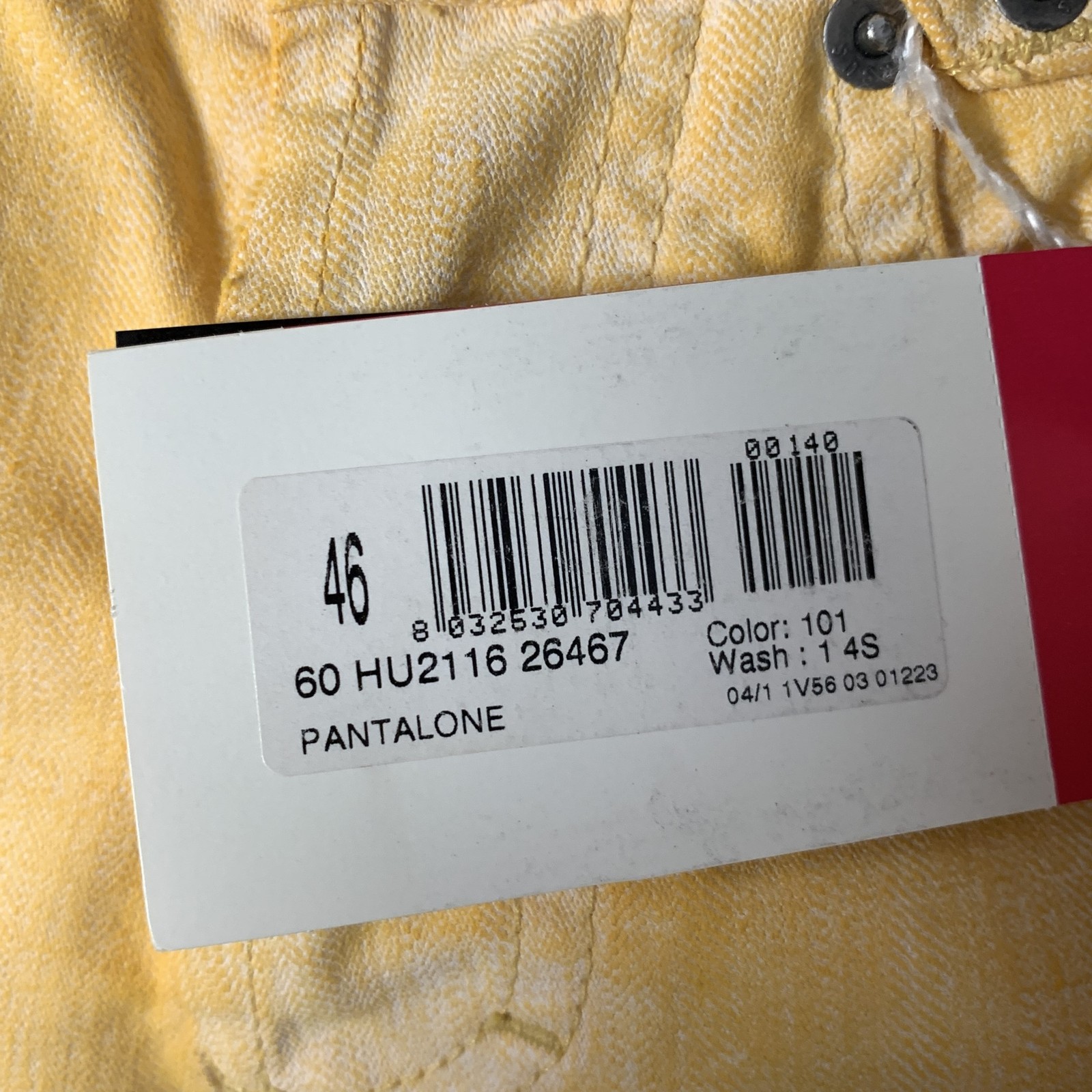 VERSUS by GIANNI VERSACE Size 32 Yellow Cotton Blend Pants image 6