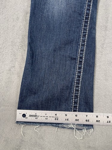 BKE Jeans Damen 31 Blau Dark Wash Payton Mid Rise Straight Leg Raw Hem Stretch - Bild 6 von 11