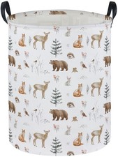 Woodland Animal Kids Laundry Basket Waterproof Hamper Toy Storage Bin Boy