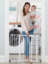 Easy Step 38.5-Inch Wide Walk Thru Baby Gate, Includes 6-Inch Extension Kit