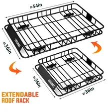 Universal Roof Rack Cargo Carrier Basket in Car Top Luggage Holder