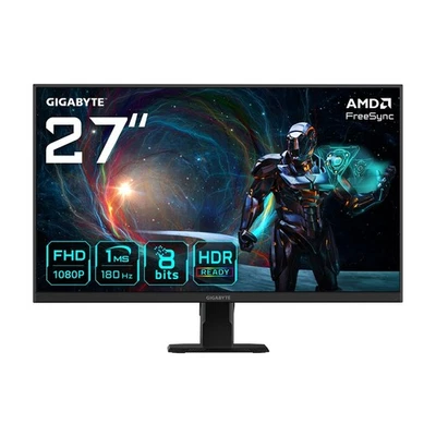GIGABYTE GS27FA 27" FHD Gaming Monitor - 1920 x 1080, 180Hz, 1ms, 300 cd/m², Fre - Photo 1/4
