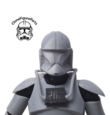 1/6 Scale Clone Pilot Phase I Helmet for Custom Figure Resin Star Wars