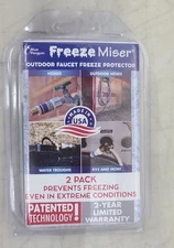Freeze Miser 6000-02 Outdoor Faucet Freeze Protection ~ 2-Pack ~ NEW & SEALED