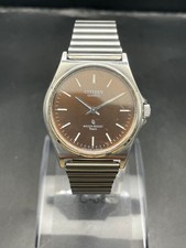 Orologio Citizen Vintage Modello 4-710291Y Argento Quarzo Marrone Anni 80 90