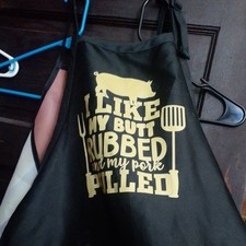 I Like My Meat Rubbed-Grill Apron w/ pockets-Gift - Fathers day- Funny Gift