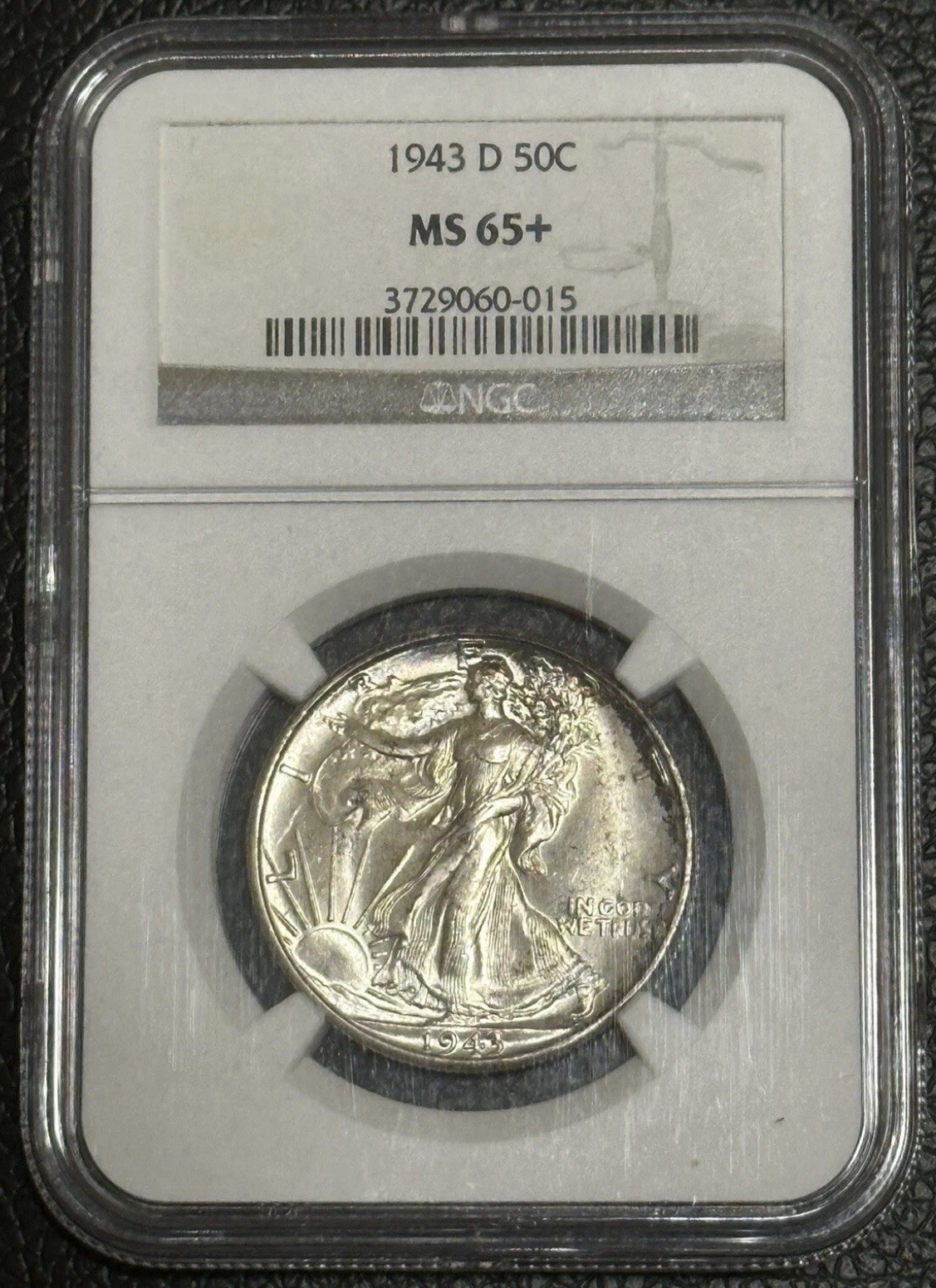 1943-D Walking Liberty Silver Half Dollar - NGC MS 65+