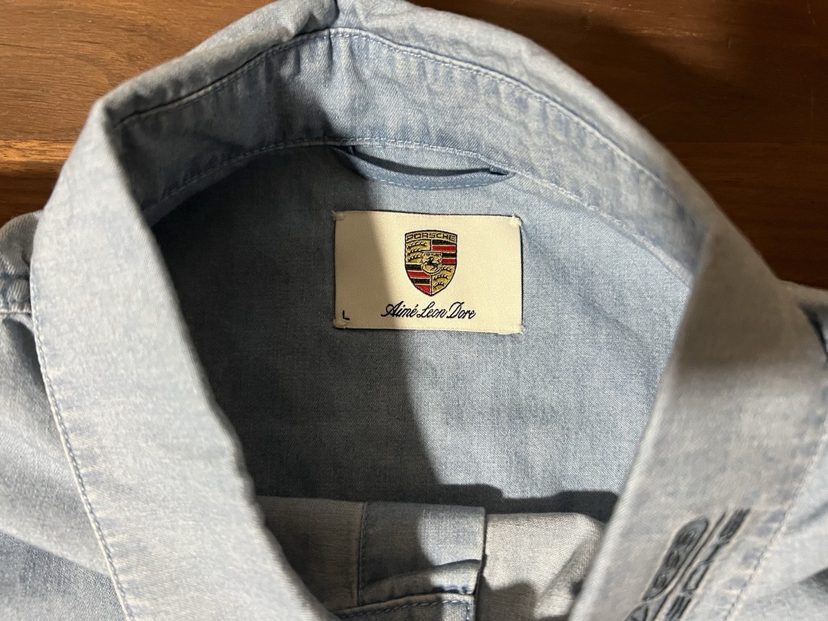 Aime Leon Dore x Porsche 993 Turbo Mechanic Shirt Chambray Size