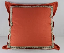 Eastern Accents Niche Bowie Breeze Tangerine Euro Sham With Insert – 27”W x 27”L