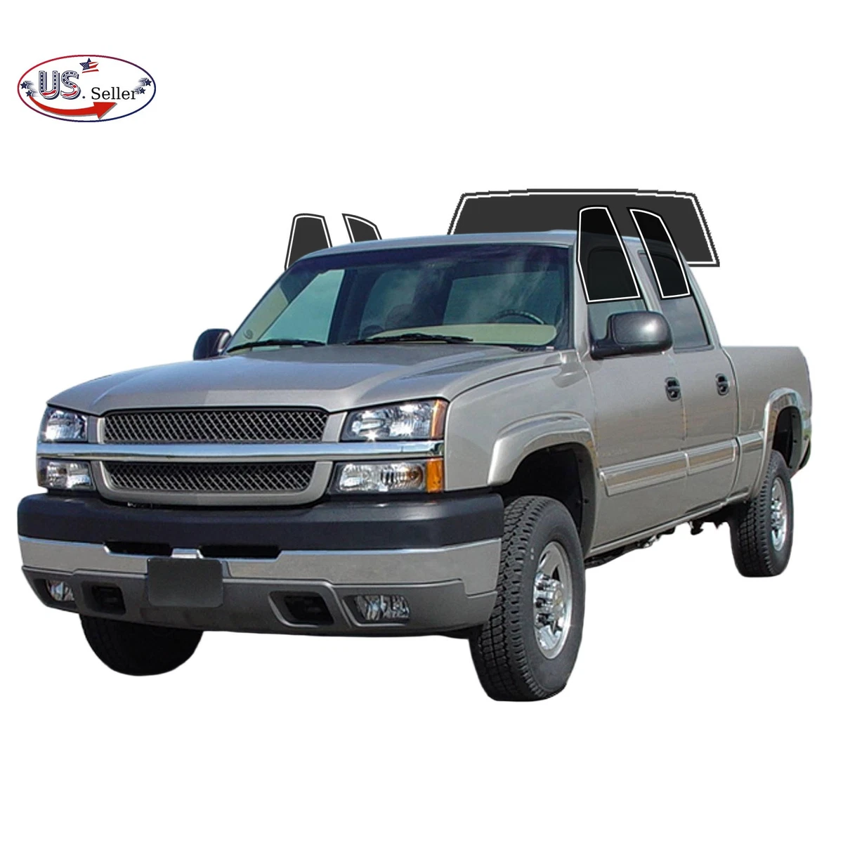 Northern Tint Precut Nano Window Film Kit For 2001-2006 Chevy Silverado Crew Cab – Choose 5% To 70% Shade