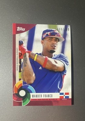 2023 Topps World Baseball Classic Global Stars - Wander Franco #12 Dark Red /150