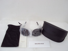 NEW TAG BALENCIAGA BB0154S BLACK/GRAY OVERSIZED BUTTERFLY SHAPE SUNGLASSES 530