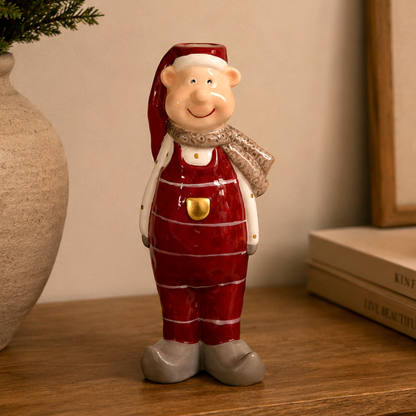 Roter Weihnachtswichtel Vase Deko Figur Weihnachtsmann Weihnachtsdeko-image