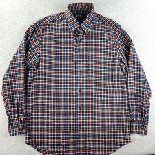 Orvis Luxury Flannel Shirt Mens Medium Long Sleeve Button Down Multicolor Check