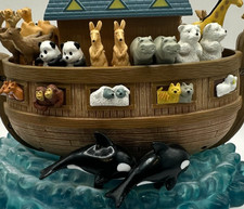 Noahs Arc Musical Animated Toddler Toy Baby Room Animals Nursery Vtg Avon Bible