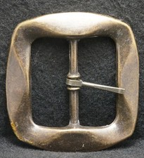 XA07161 VINTAGE 1970s CLASSIC TONGUE-TYPE UNISEX FASHION BRASS BELT BUCKLE