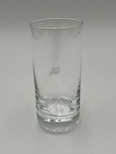 Vintage Airline Logo Tall Cocktail Highball Glass Stylized “F” Clear Barware Ret