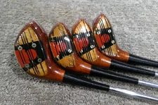 MacGregor Tommy Armour AT2W Persimmon Woods Set Driver, 3, 4, 5 Refinished Nice