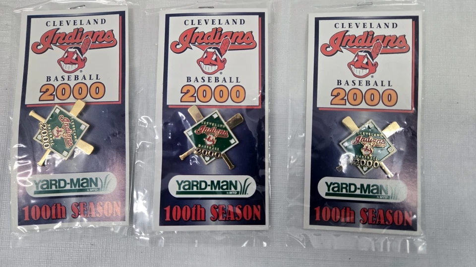 Cleveland Indians 100th Season Commemorative Coins & Pins Baseball 2000 Lot of 6 - Image 4 of 4
