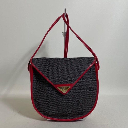 Yves Saint Laurent Red Shoulder Bag Japan Designer Fashion 067676