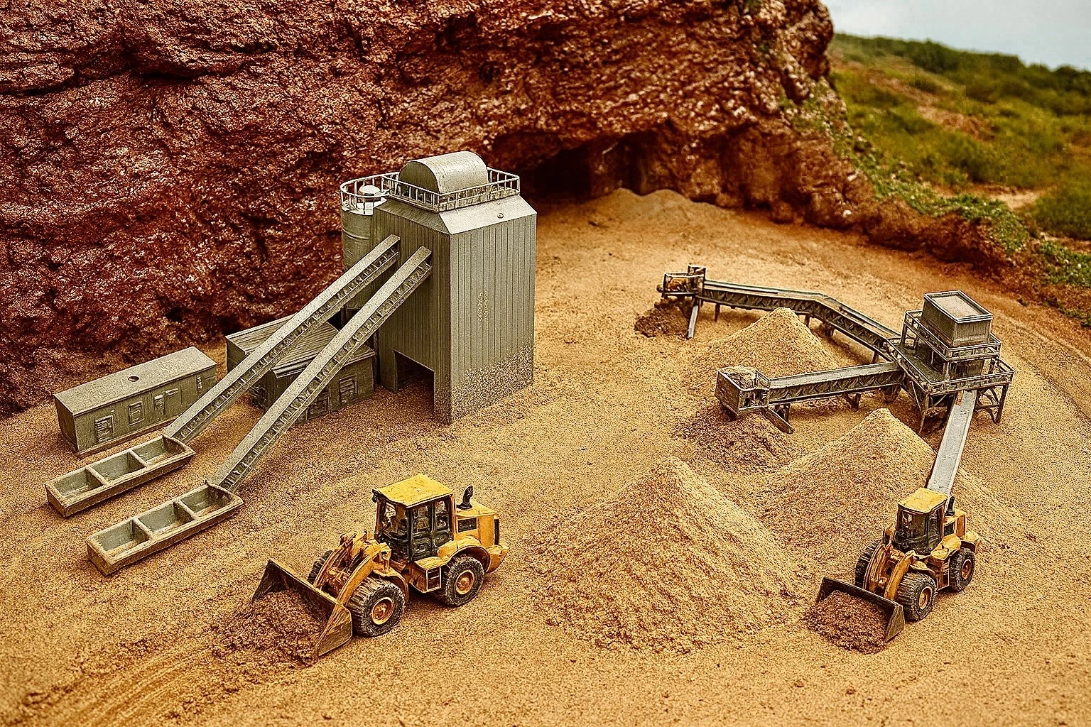 Cement & Wash Plant – Model Railway Scenery. N-gauge