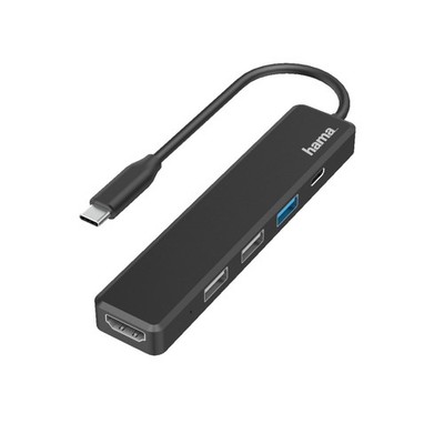 HAMA USB-C-Hub, Multiport, Schwarz