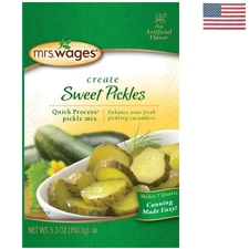 Fast & Flavorful Sweet Pickle Mix, 5.3 Oz by Mrs. Wages for Quick Pickling