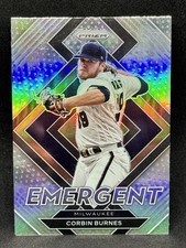 Corbin Burnes 2022 Panini Prizm Emergent #E-14 Silver Prizm