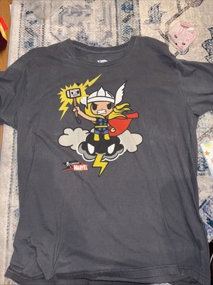 Vintage Tokidoki Marvel  THOR  RARE PRINT 2000s Simone Legno Art      Xl