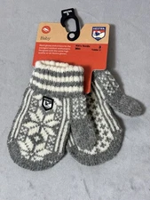 Hestra Nordic Mitt Grey And White Toddler Size 3 
