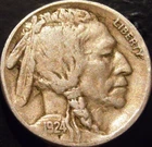1924-S Buffalo Nickel Choice Original Fine/VF