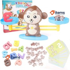 BBLIKE Math Toy 65 Pieces Monkey Balance Cards Digital Block Educational Game