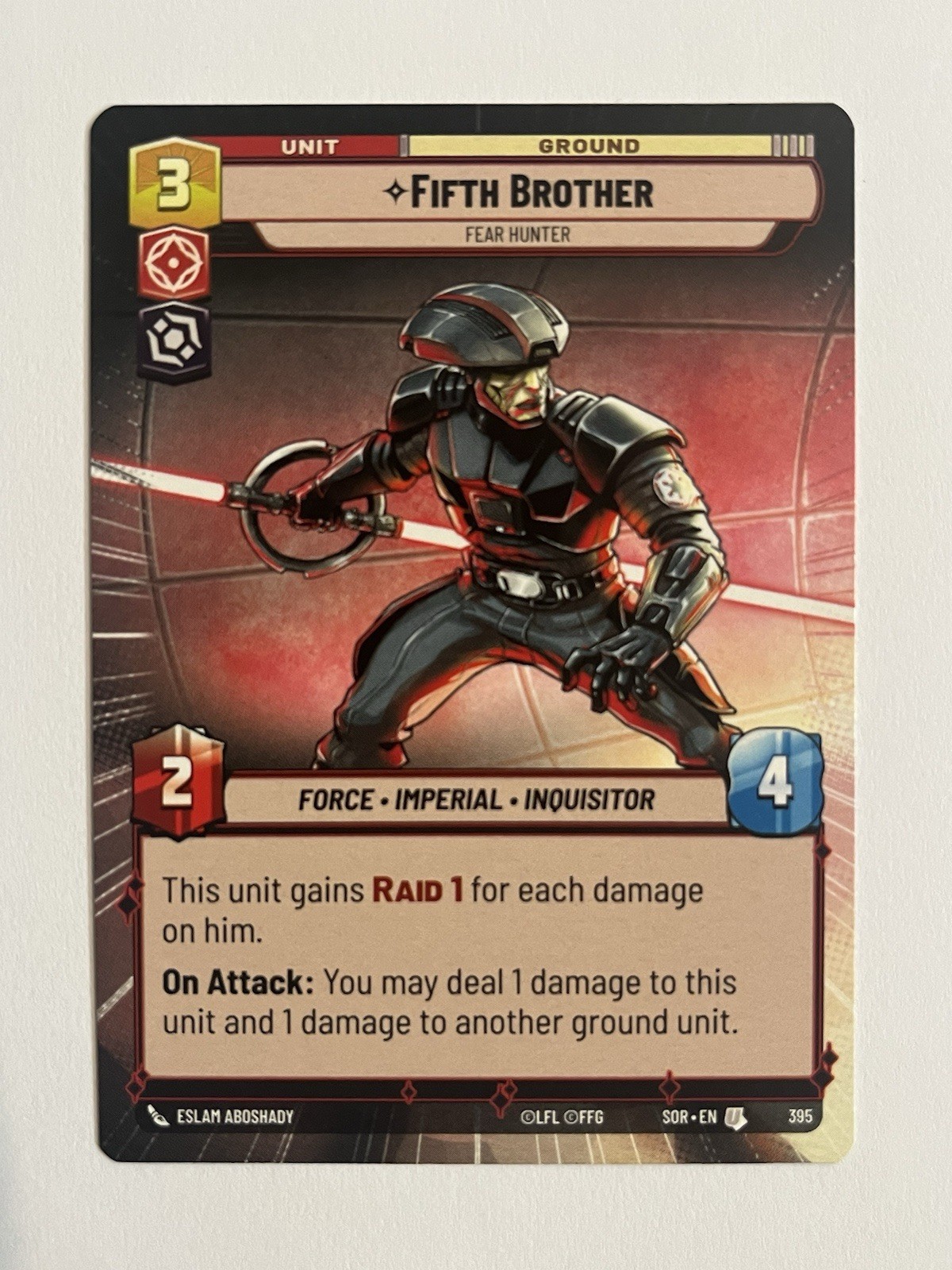 Star Wars Unlimited, Spark of Rebellion Fifth Brother Hyperspace Card