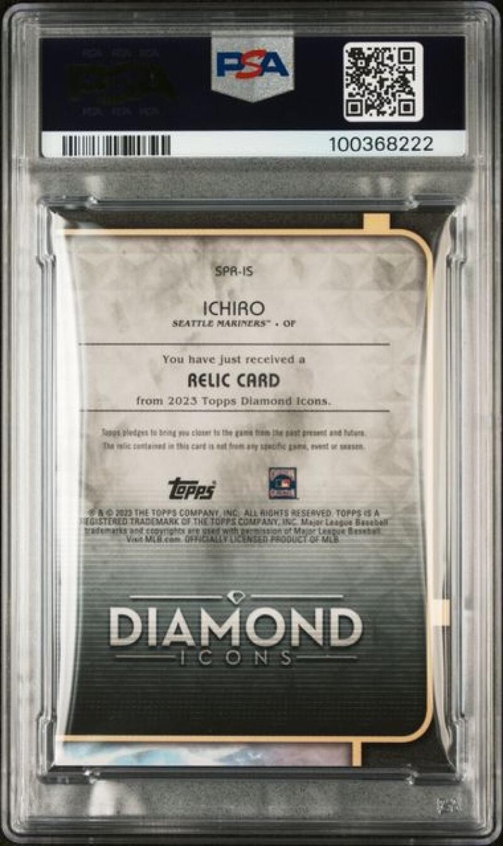 2023 Topps Diamond Icons Relics #SPRIS Ichiro PSA 10 GEM MINT MEM