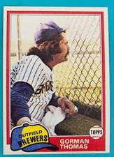 1981 Topps   #135 Gorman Thomas  Milwaukee Brewers Baseball Card E2