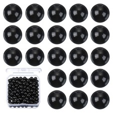200 Pcs 4mm Natural Stone Beads Black Dazzling Stone Beads for Jewelry Making