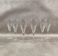 Lot 6 flutes cristal Champagne Louis Roederer Reims Made in France Vintage 1980