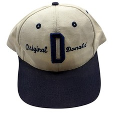 VINTAGE RARE DISNEY DONALD DUCK ORIGINAL D EMBROIDERED SNAPBACK HAT CAP