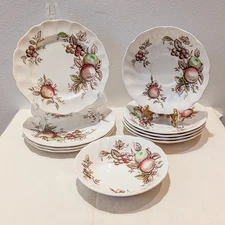Johnson Brothers "Harvest Time" 10pc Set 4 Bread 5 Saucer 1 Bowl Made In England
