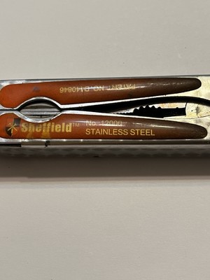 SHEFFIELD #12000 VINTAGE STAINLESS STEEL MULTITOOL PAT#D440846 | eBay
